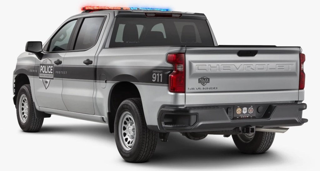 2019 Chevrolet Silverado SSV police pickup rear