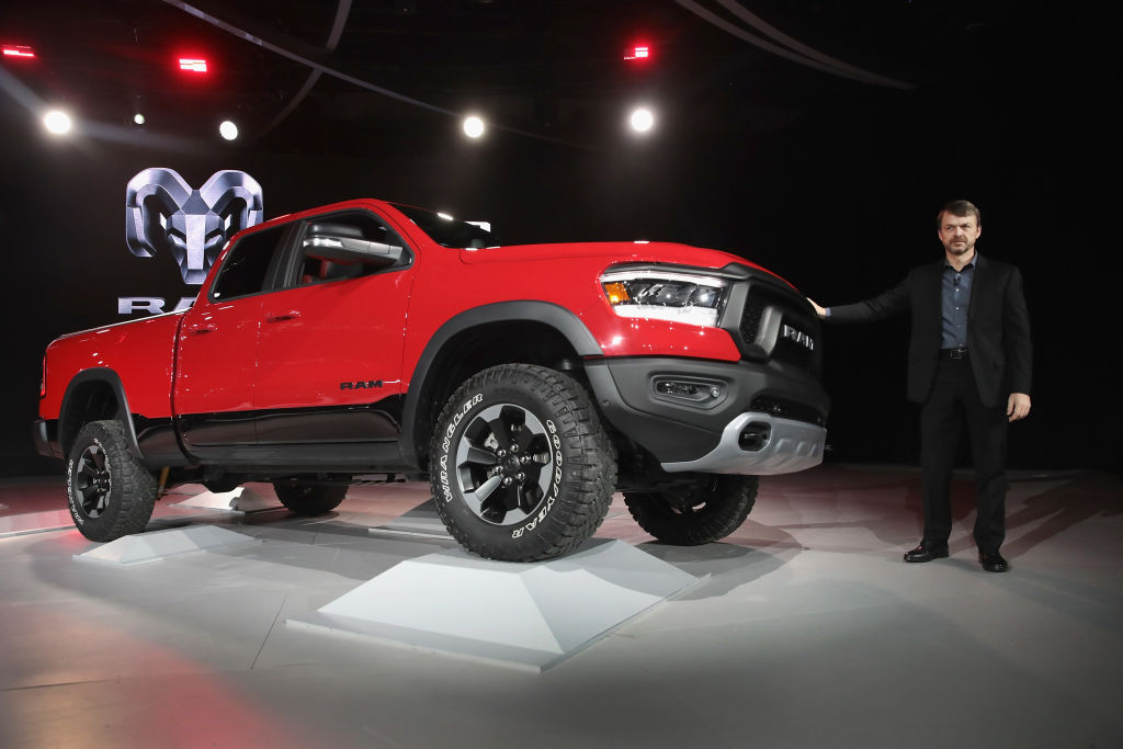 Mike Manley, head of Ram brand introduces the 2019 Ram 1500 Rebel pickup truck