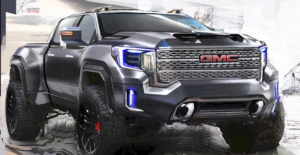 2020 Sierra HD Denali sketch by GMC designer Karan Moorjani