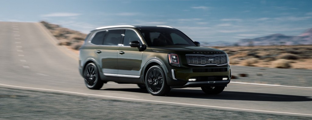 2020 Kia Telluride driving in the country