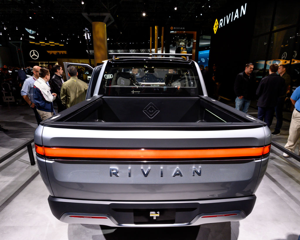 Rivian R1T seen at the New York International Auto Show