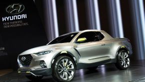 The new Hyundai Santa Cruz concept vehicle unveiled at the 2016 Canadian International Auto Show