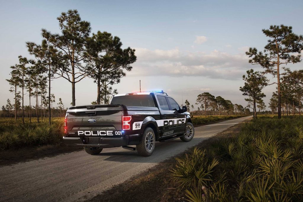 Ford F-150 Police Responder police pickup rear view