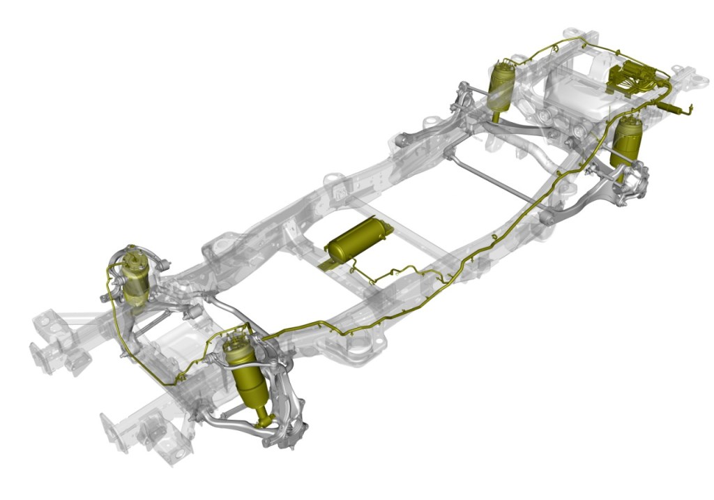 2021 Chevrolet Suburban chassis with Air Ride adaptive suspension