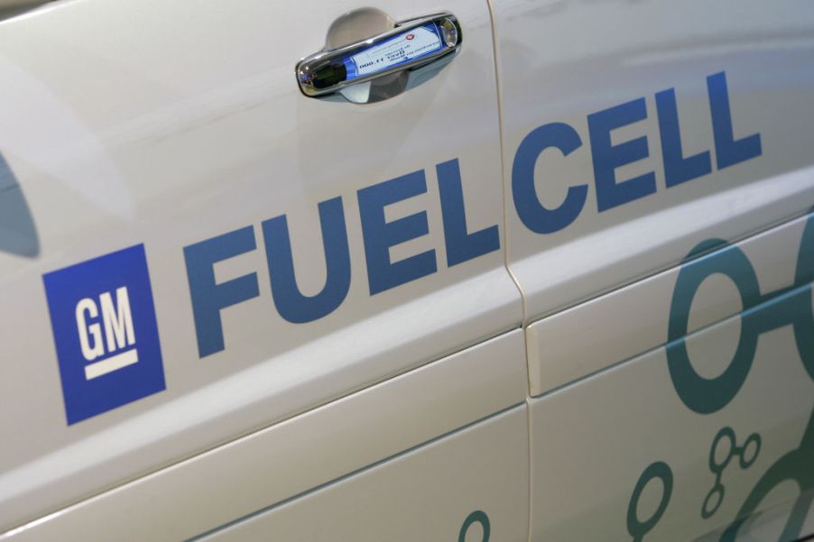 A GM fuel cell car built from the company's partnership with Honda.