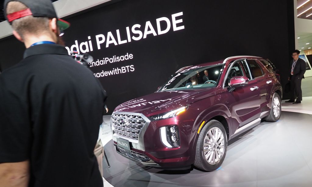 The 2020 Hyundai Palisade on display at AutoMobility LA