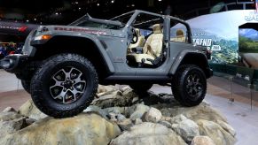 The 2019 Jeep Wrangler Rubicon at the Chicago Auto Show.