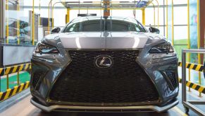 A Lexus NX luxury SUV viewed from the front