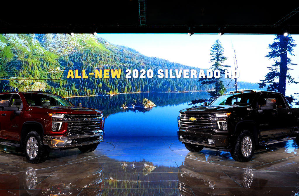 The 2020 Chevy Silverado HD on display at the Annual Chicago Auto Show