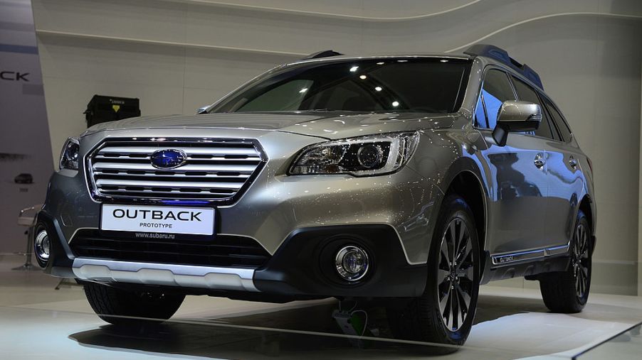 The Subaru Outback at the Moscow International Motor Show