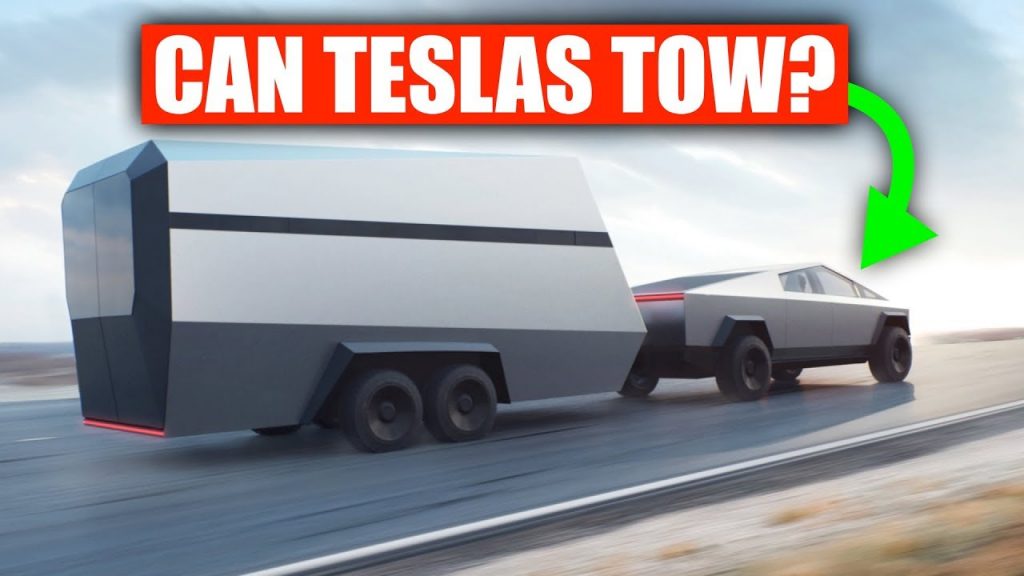 Tesla Cybertruck with trailer