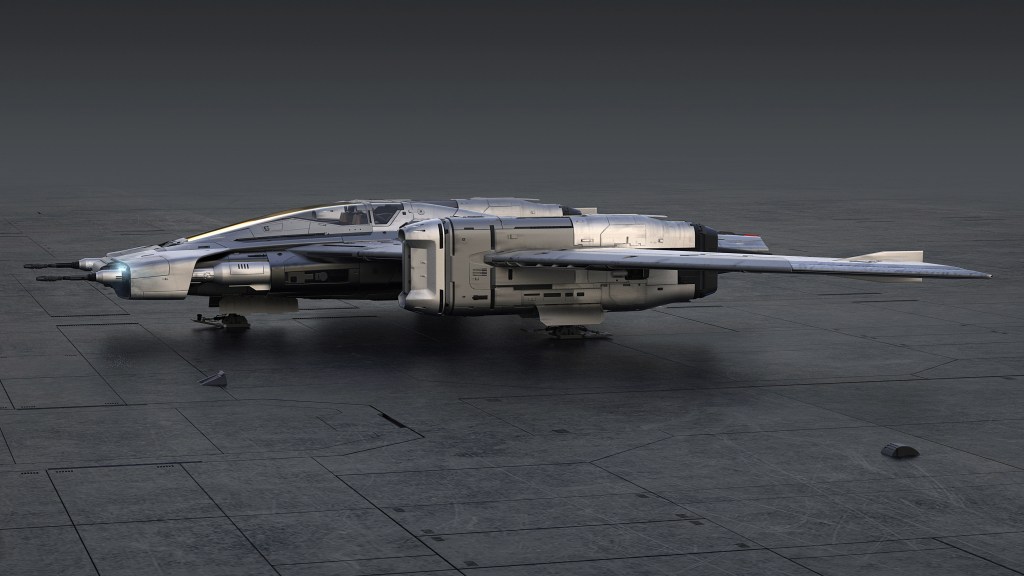 Tri-Wing S-91x Pegasus Starfighter sideview
