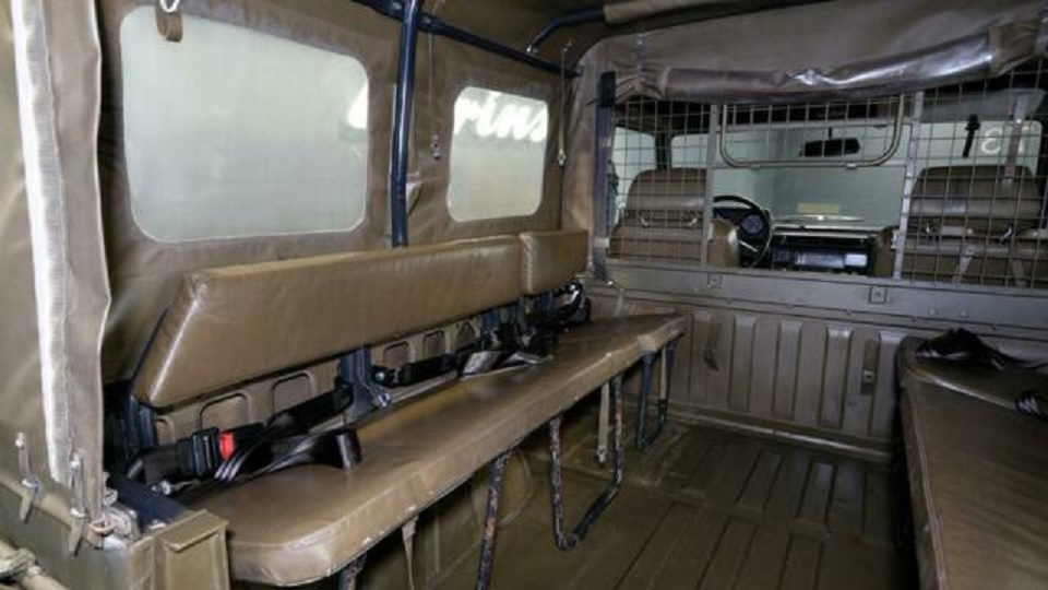 1995 Mercedes G 230 Swiss military G-Wagon rear seating area