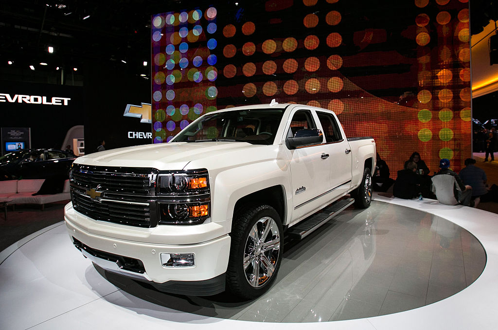 The 2015 Chevrolet Silverado on display at the North American International Auto Show