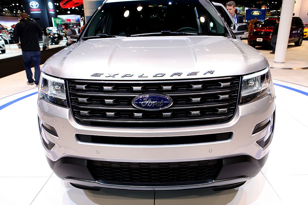 A Ford Explorer on display at a 2016 auto show is now giving owners problems