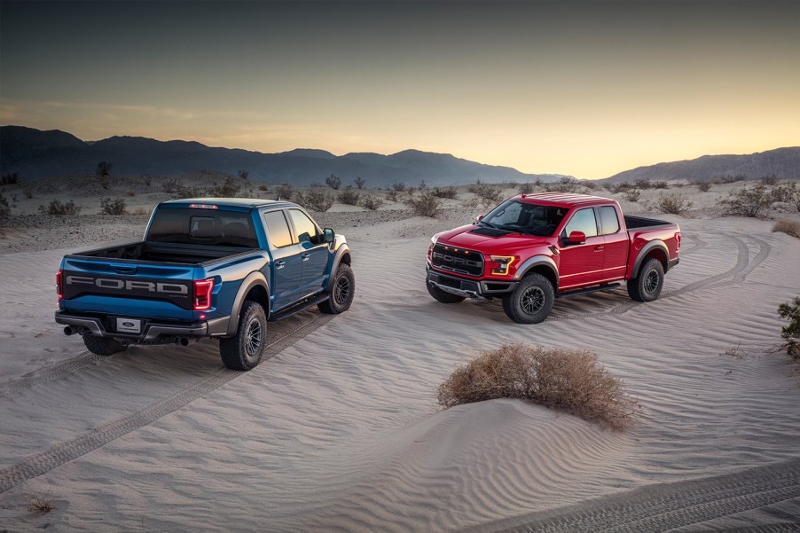 2019 Ford F-150 Raptors with Fox Live Vale electronic shocks