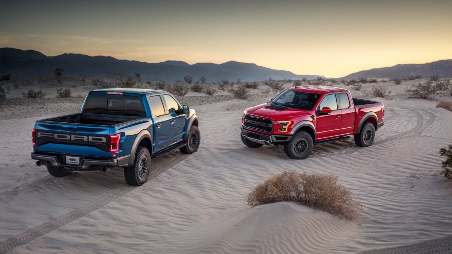 2019 Ford F-150 Raptors with Fox Live Vale electronic shocks
