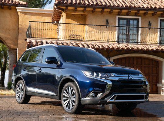 2020 Mitsubishi Outlander PHEV parked in front of home