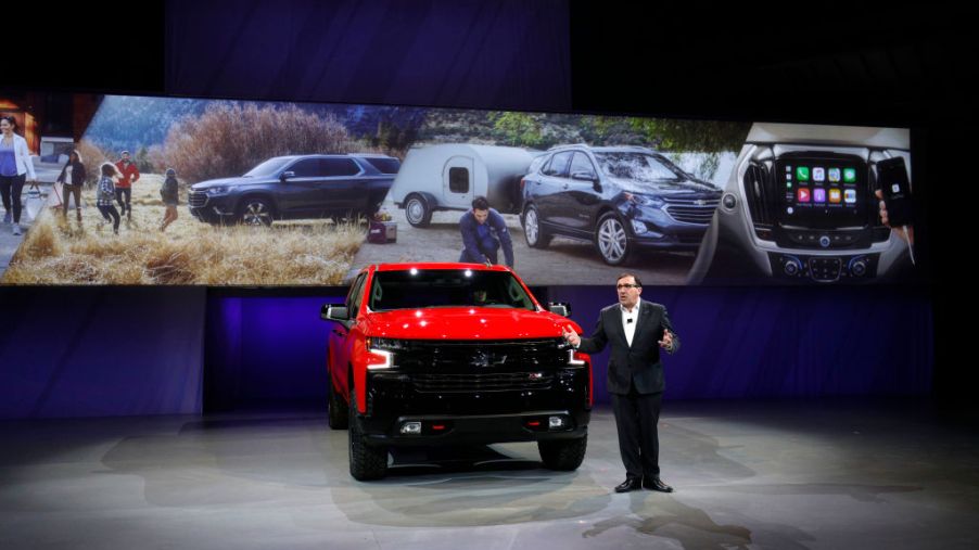 GM VP introduces the 2019 Chevy Silverado 1500 at the North American International Auto Show