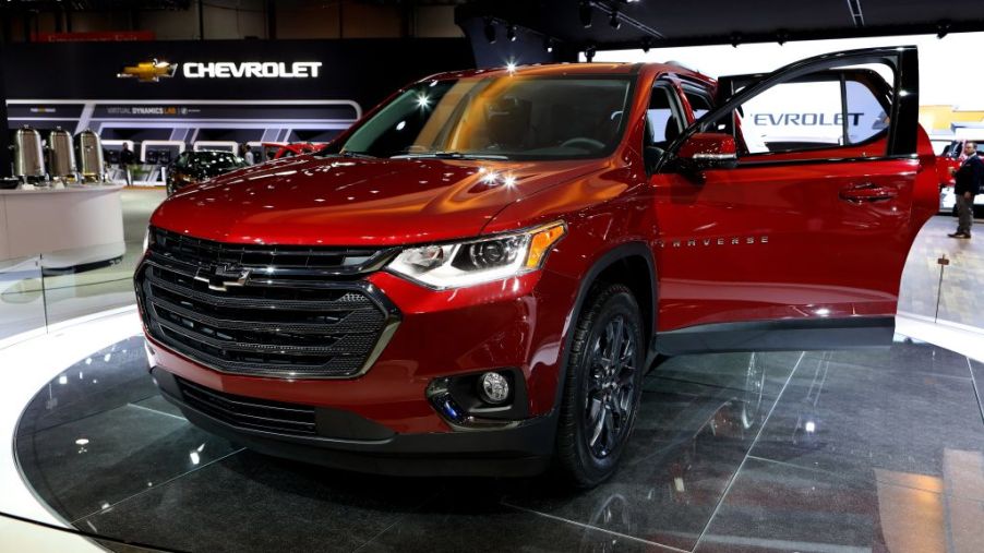 2018 Chevrolet Traverse is on display at the 110th Annual Chicago Auto Show