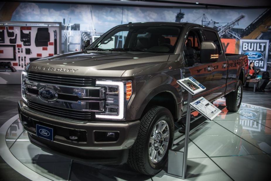 A Ford Super Duty F-350 at the North American International Auto Show