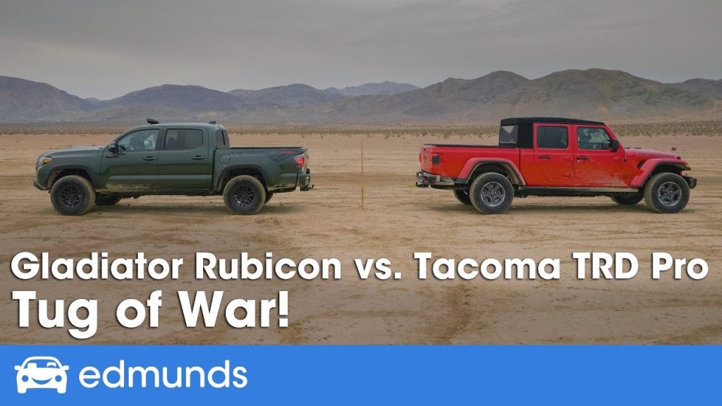 Jeep Gladiator Rubicon vs. Toyota Tacoma TRD Pro towing tug-of-war