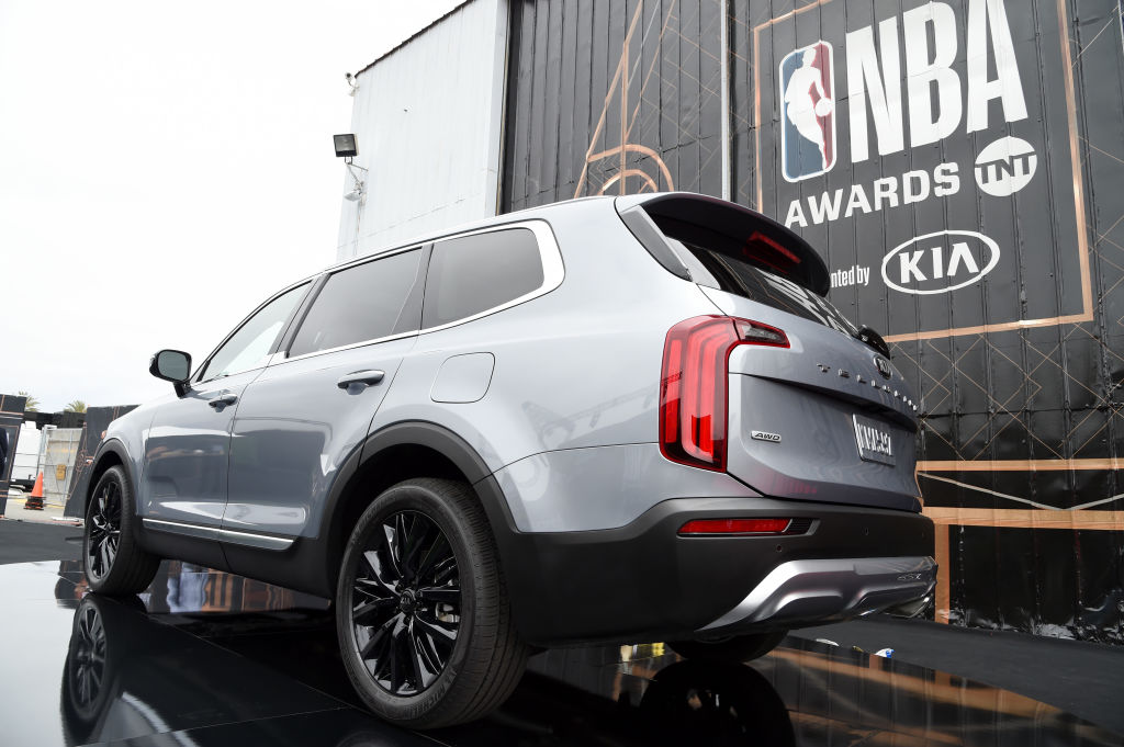 A Kia Telluride on display at an awards show