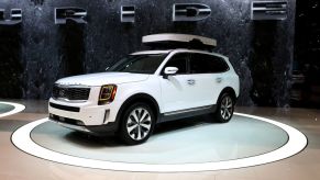 The 2020 Kia Telluride on display at the Chicago Auto Show