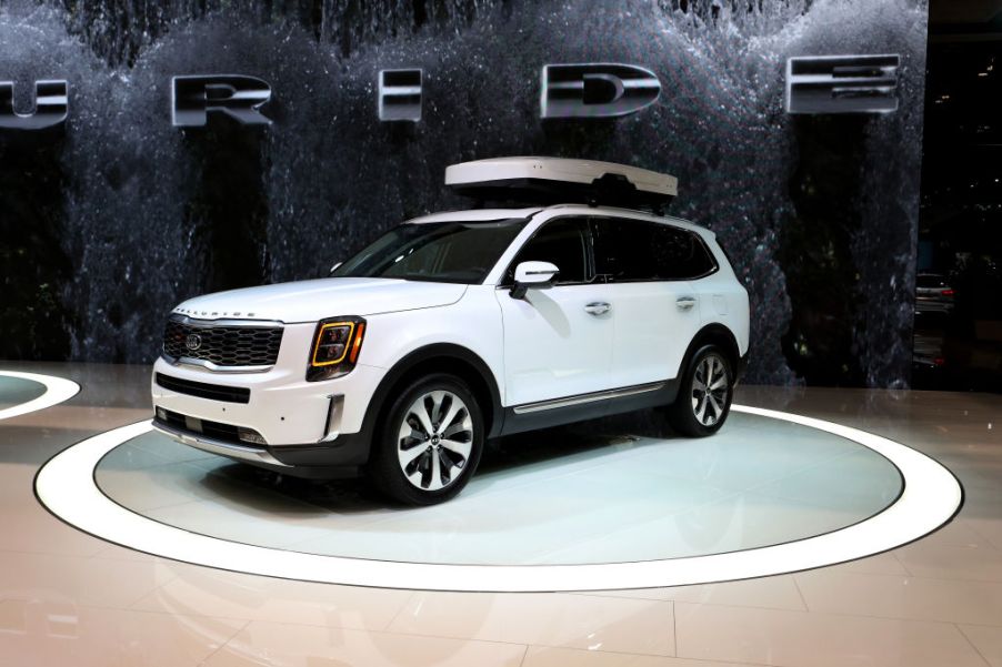 The 2020 Kia Telluride on display at the Chicago Auto Show