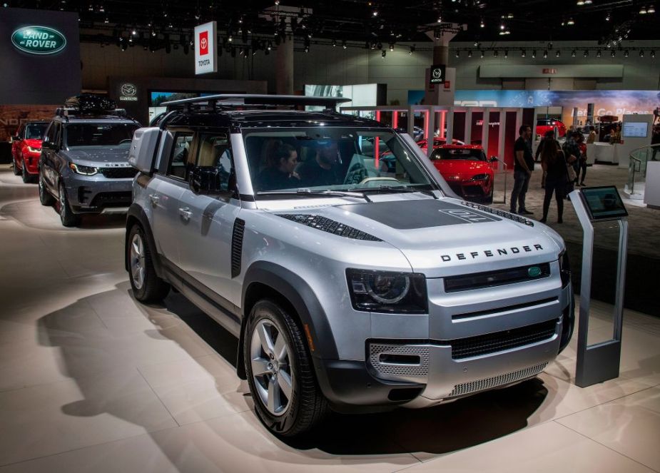 The Land Rover Defender on display at the AutoMobility LA event