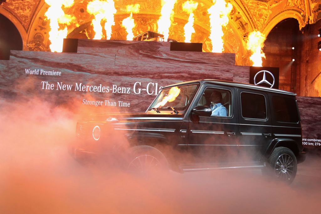 The Mercedes-Benz G-Class on display at the North American International Auto Show