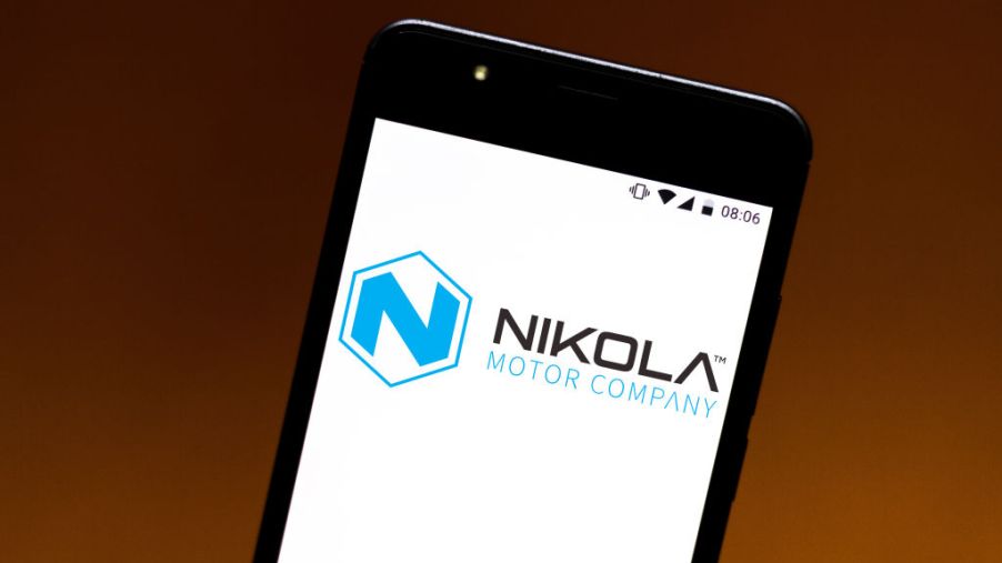 The Nikola Motor Company logo displayed on a smartphone