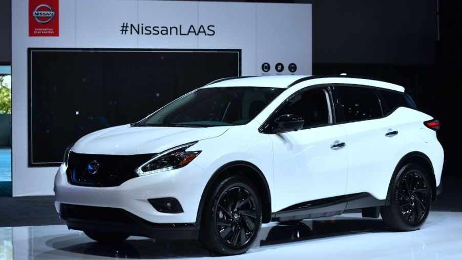 A Nissan Murano on display at an auto show