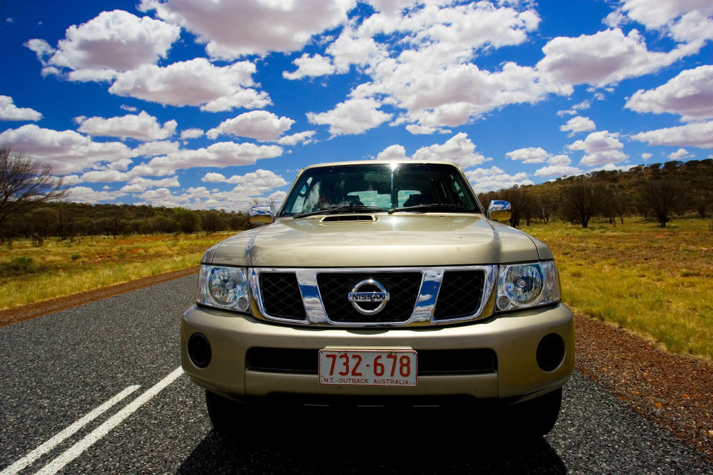 A Nissan Patrol driving down the highway