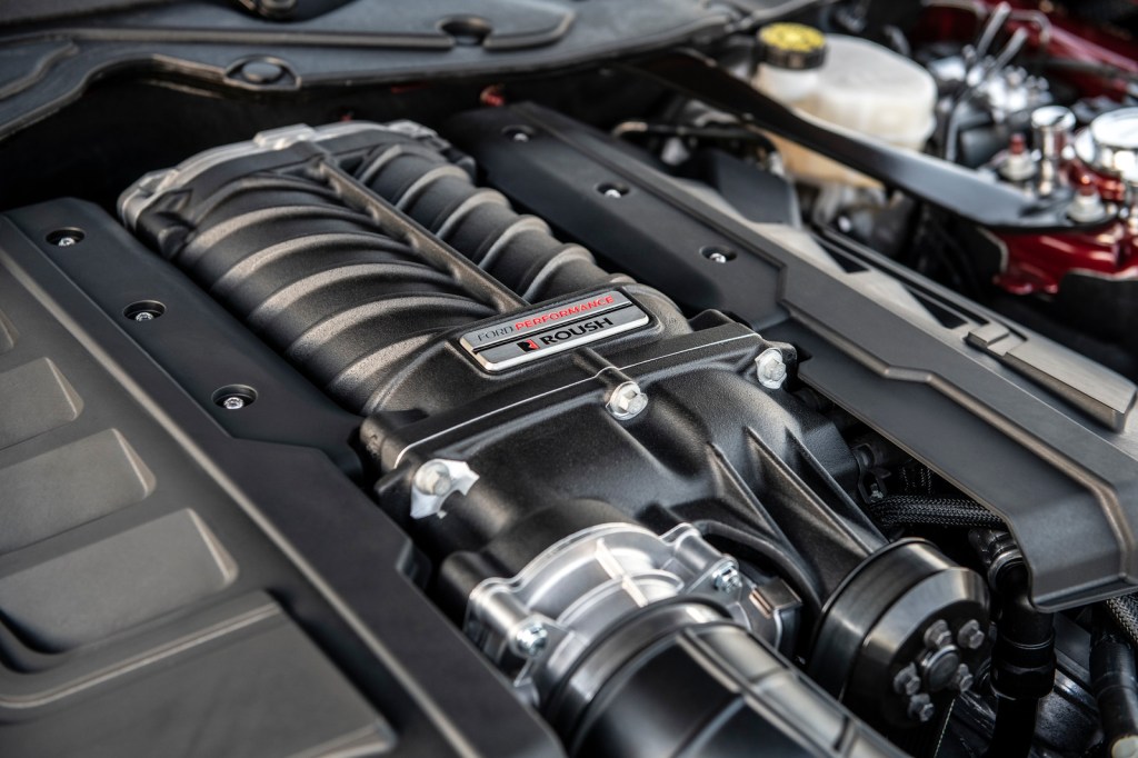 Roush Phase 2 Mustang supercharger close-up