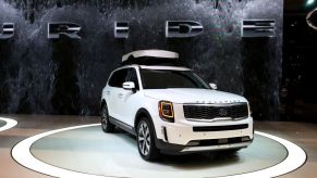 A Kia Telluride on display at the Chicago auto show