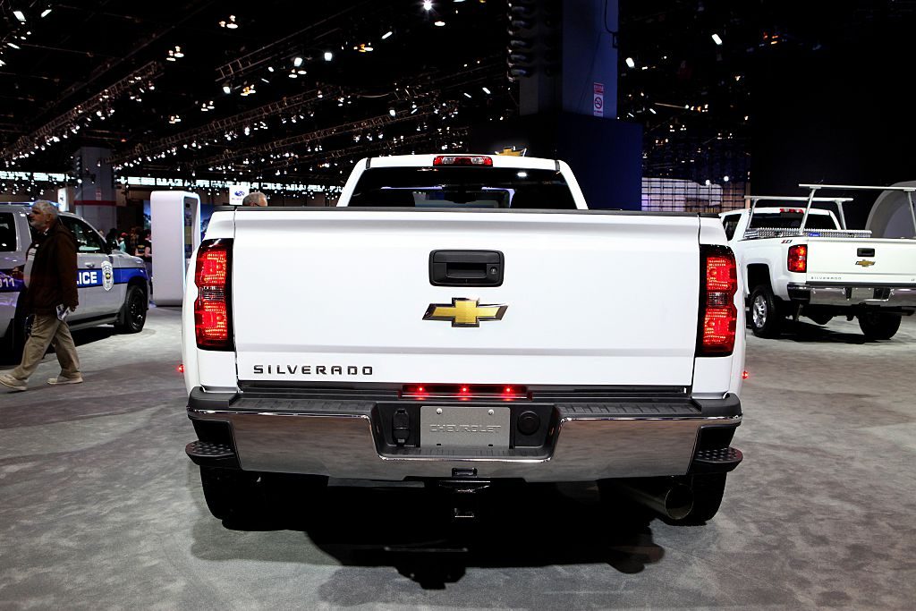 el camión Chevrolet Silverado 3500 HD 2016 se exhibe en la 108a Edición anual El Salón del Automóvil de Chicago en McCormick Place