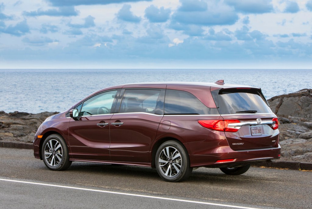 A rear view of the 2020 Honda Odyssey