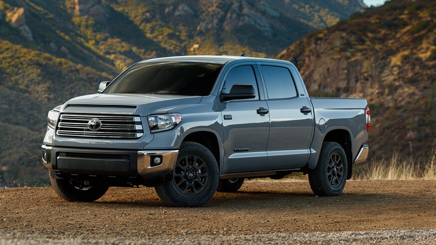 2021 Toyota Tundra Trail Edition parked near mountains