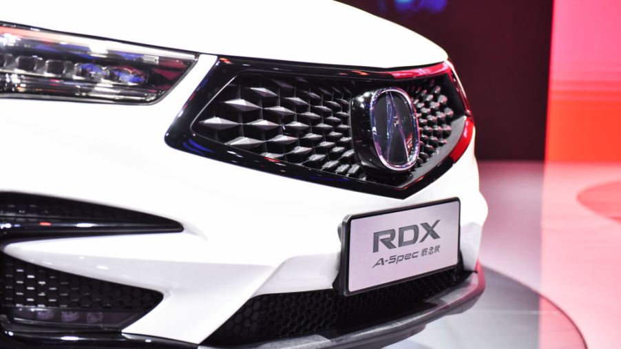 An Acura RDX A-Spec car is on display during the 17th Guangzhou International Automobile Exhibition at China Import and Export Fair Complex