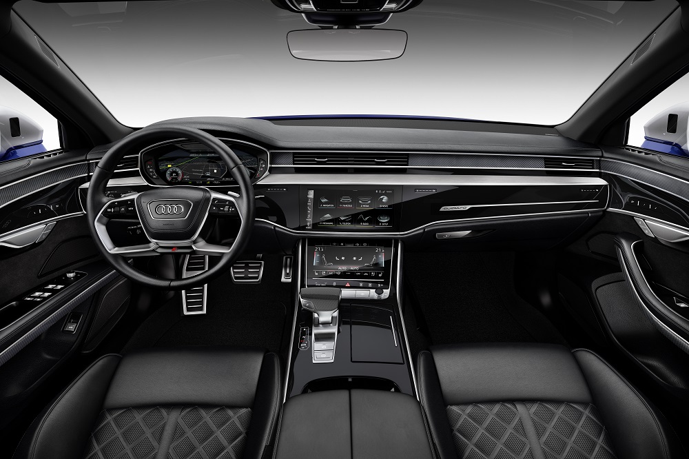 A front interior view of the Audi S8