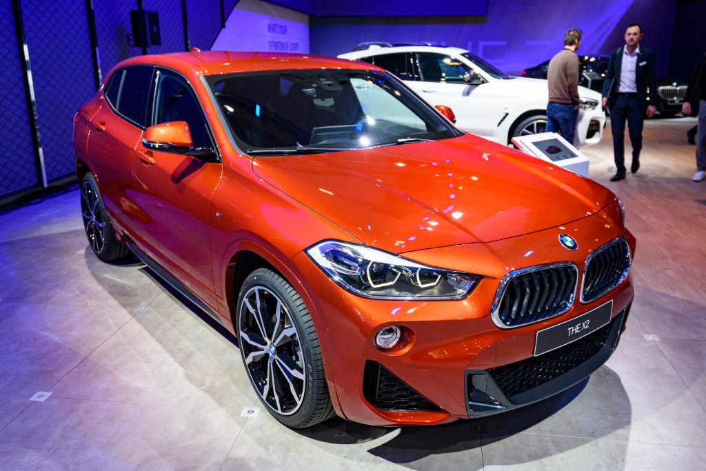 BMW X2 compact crossover SUV on display at Brussels Expo