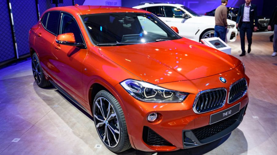 BMW X2 compact crossover SUV on display at Brussels Expo