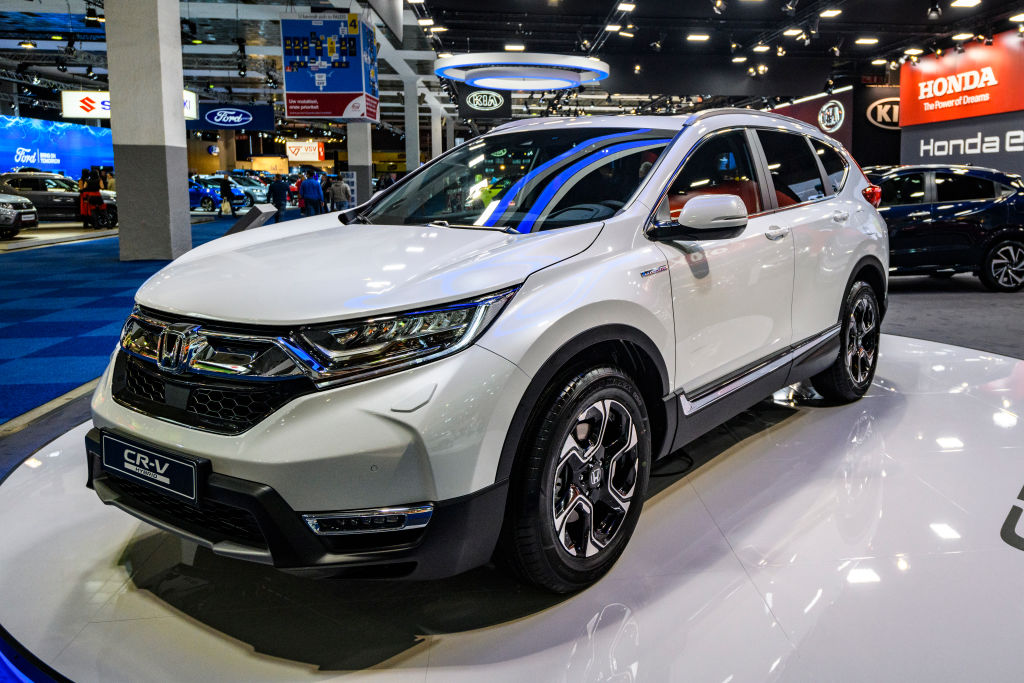 Honda CR-V Hybrid compact crossover SUV on display at Brussels Expo