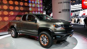 Chevrolet reveals the new Colorado to the media at the 2015 North American International Auto Show at Cobo Center
