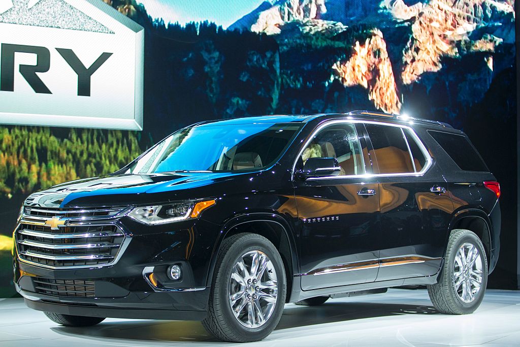 Chevrolet introduces the new Traverse High Country during a press conference at the 2017 North American International Auto Show