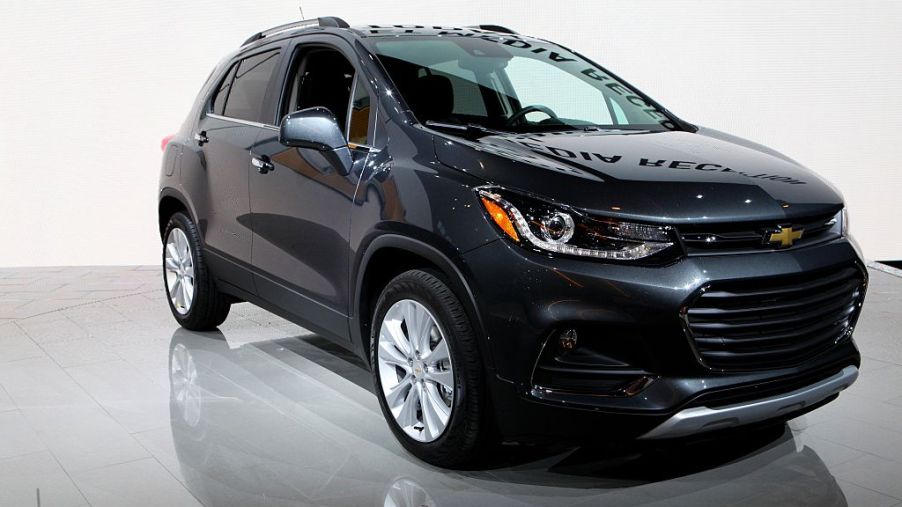 The Chevy Trax on display at an auto show