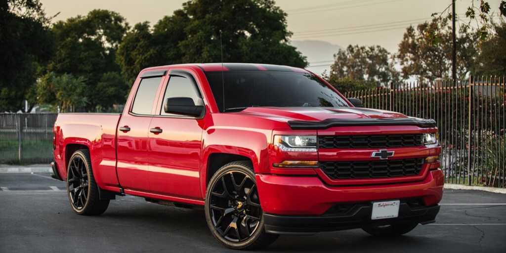 The 2016 Chevy Silverado parked on pavement