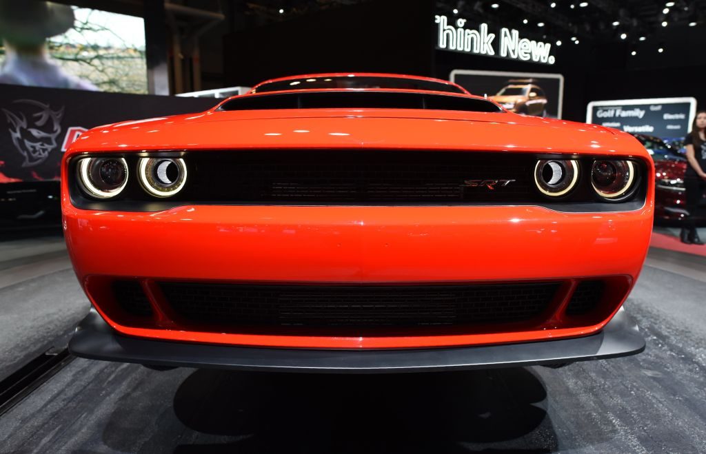 Dodge Challenger SRT Demon is displayed during the New York International Auto Show