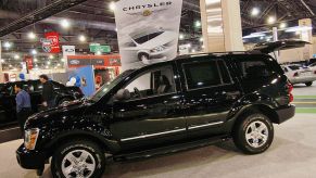 A 2004 Dodge Durango at an auto show